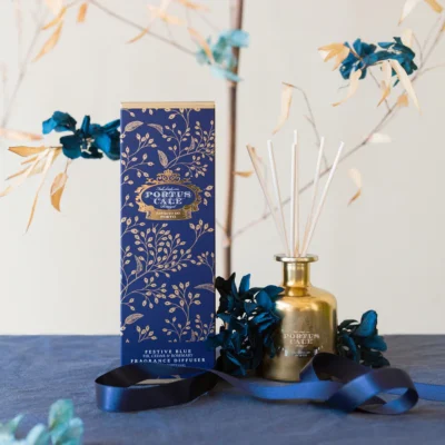difusor 100 ml festive blue portus cale, casa, presente natal, miminho perfumado