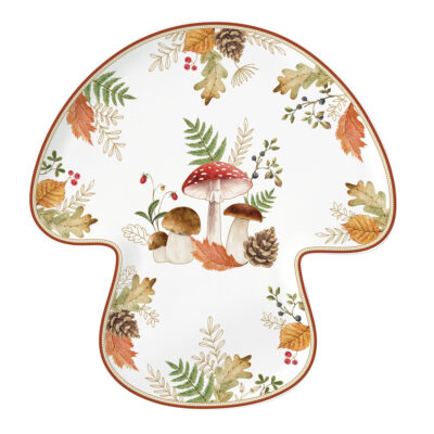 Travessa Cogumelo em Porcelana " Autumn Breeze "