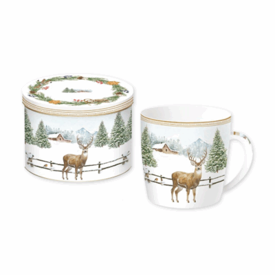 Conjunto White Forest - Lata + Caneca
