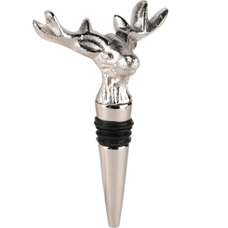 Tampa de Garrafa “Cabeça de Veado” – Metal Prateado