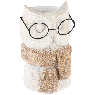 Vaso Coruja com Cachecol e Óculos
