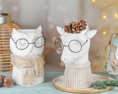 Vaso Coruja com Cachecol