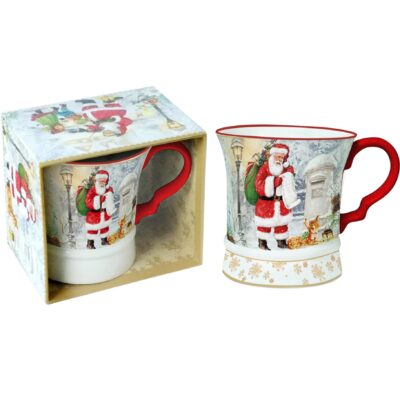 Caneca Natalícia Pai Natal com Caixa