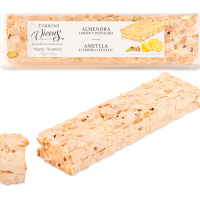 Nougat Duro de Amêndoas, Pistáchios e Limão – 300g