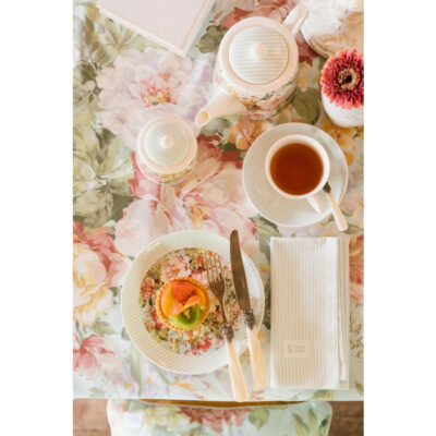 Prato Decorativo Floral em Cerâmica