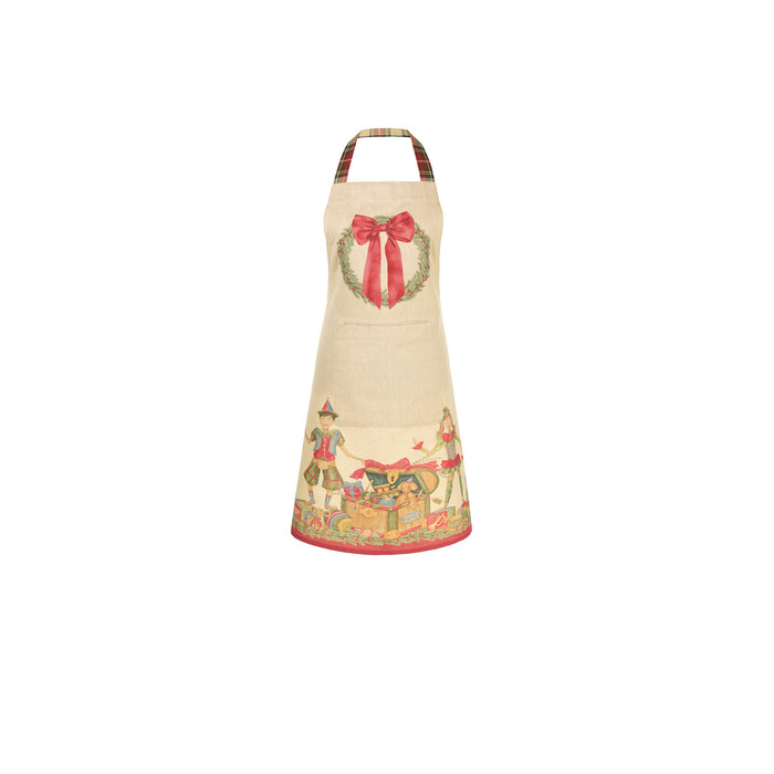 HTH261118-2 avental natal, brinquedos antigos, vintage, prendas, cozinha